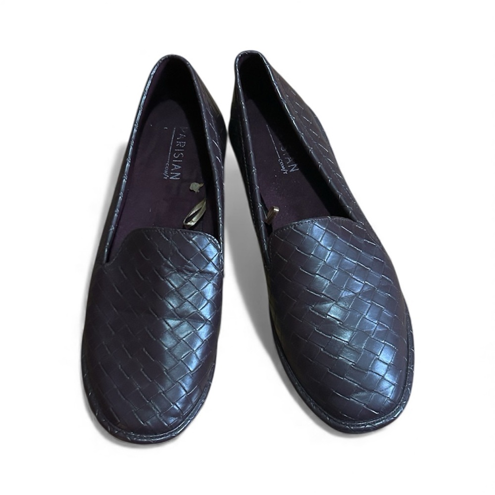 Parisian  Dark Brown Woven Leather Slip-Ons size 39
